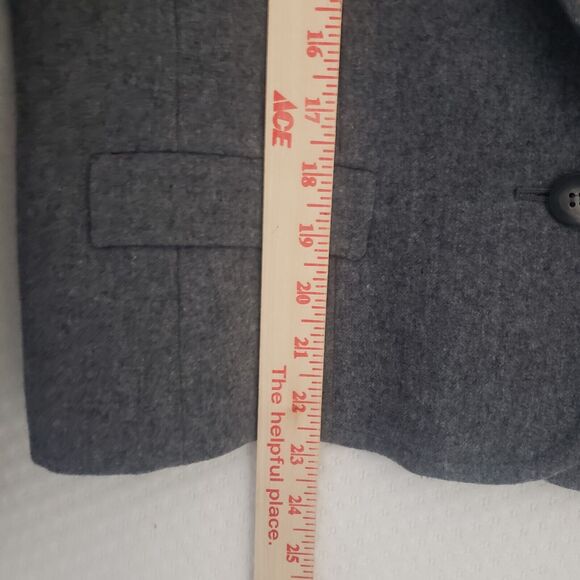 VTG Pendleton 100% Virgin Wool Old‎ Money Blazer Gray One Button Size 12 - Picture 7 of 12